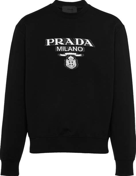 prada sweatshirt black|designer prada sweatshirts.